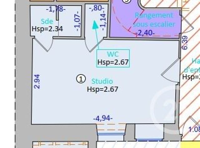 Appartement F1 à vendre - 1 pièce - 17.1 m2 - DAX - 40 - AQUITAINE - Century 21 Glockner