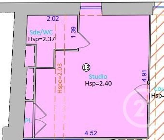 Appartement F1 à vendre - 1 pièce - 23.0 m2 - DAX - 40 - AQUITAINE - Century 21 Glockner